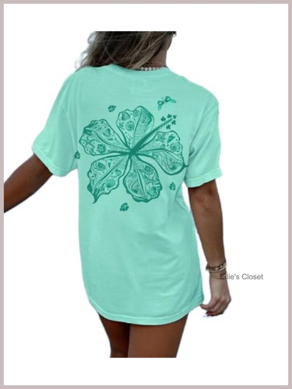 Oversized Graphic Tee Y2K Short Sleeve Floral Aesthetic T-Shirt Summer Preppy